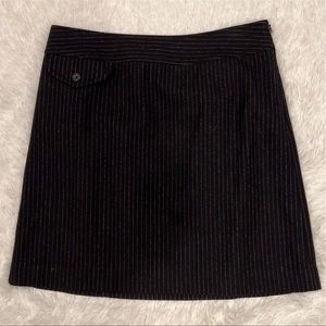 Banana Republic Vintage Black Pinstripe Wool Lined Mini Skirt
Size 4